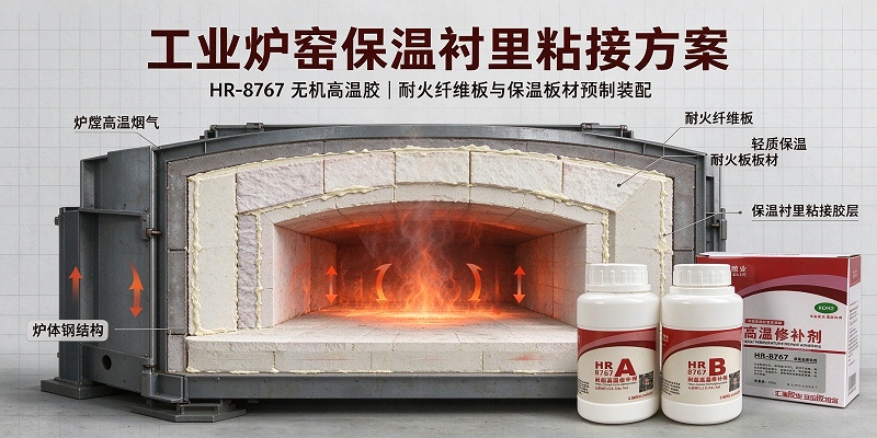 工业炉窑保温衬里粘接方案 HR-8767无机高温胶应用指南