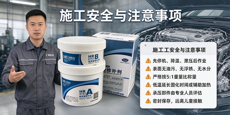 HR-8757耐高温修补剂 汽车发动机缸体裂纹渗漏冷焊修复工艺指南