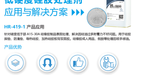 低硬度硅胶喷手感油用HR-419-1专用处理剂提升附着力强