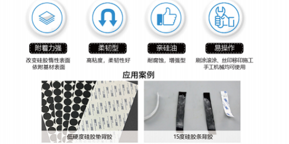 导热硅胶片粘双面胶附着力差问题用HR-419-1硅胶底涂助粘剂